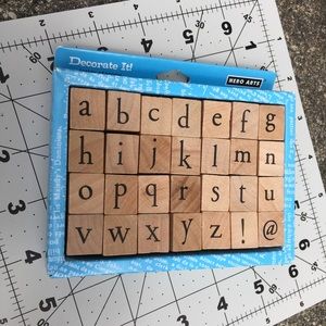 Rubber stamps alphabet lowercase